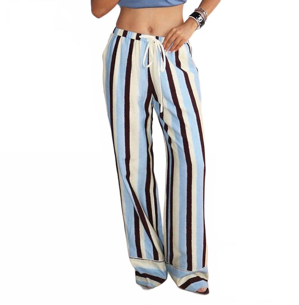 NEW BAILEY ROSE diagonal stripe pants in multi
